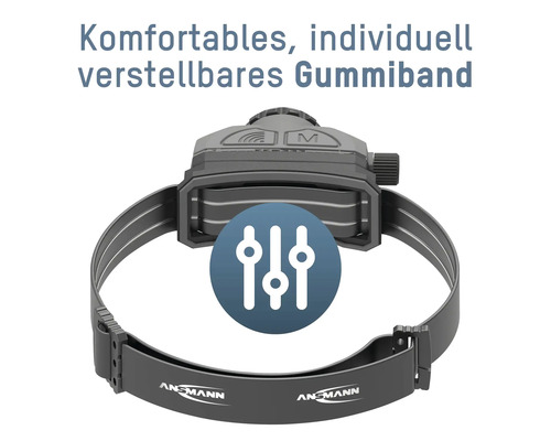 Lampe frontale avec élastique réglable