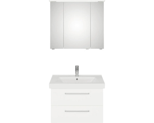 Meuble-lavabo avec miroir et meuble bas pour la salle de bain