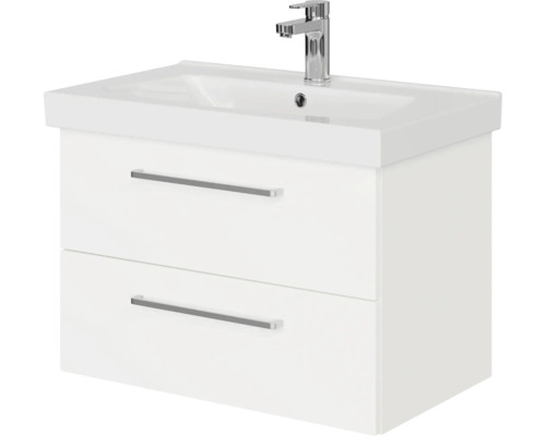 Meuble sous-lavabo avec deux tiroirs et lavabo à poser