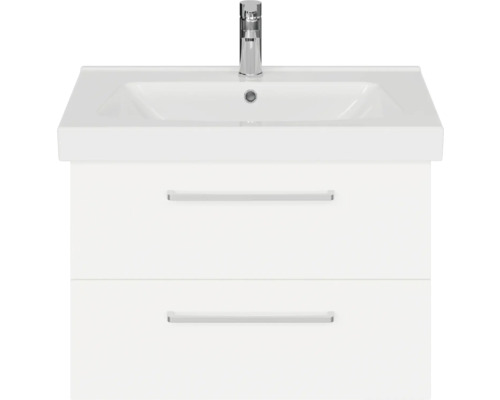 Meuble sous-lavabo avec deux tiroirs et lavabo à poser