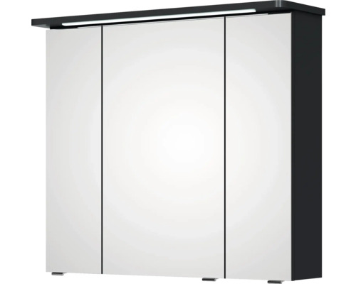 Armoire de toilette à miroir avec trois portes et éclairage