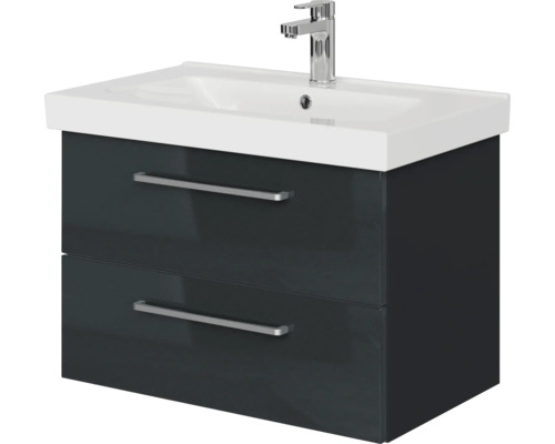 Meuble sous-lavabo avec deux tiroirs et robinet