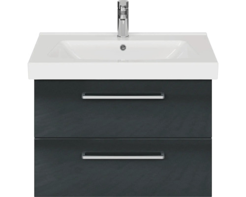 Meuble sous-lavabo avec deux tiroirs et lavabo à poser