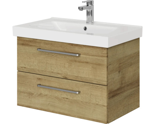 Waschtisch mit zwei Schubladen und Aufsatzwaschbecken