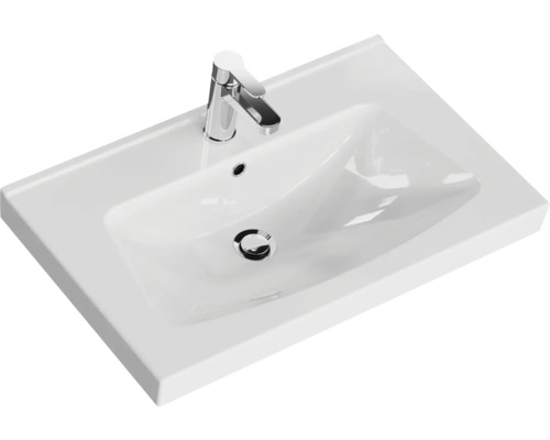 Waschtisch mit Armatur für das Badezimmer