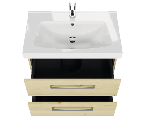 Waschtischunterschrank mit Waschbecken und zwei Schubladen