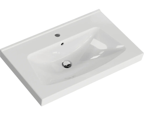 Keramikwaschtisch mit Hahnloch und Überlauf