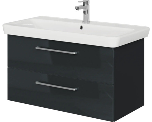 Meuble sous-vasque avec deux tiroirs et vasque à poser