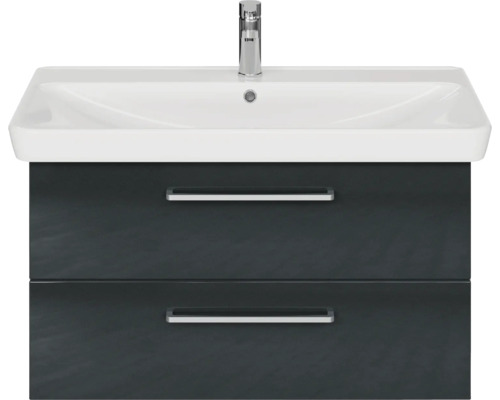 Meuble sous-lavabo avec deux tiroirs et robinetterie