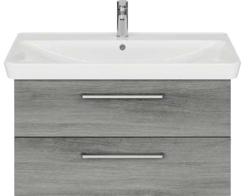 Meuble-lavabo avec deux tiroirs et vasque à poser