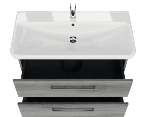 Meuble-lavabo avec deux tiroirs et lavabo en céramique