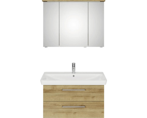 Ensemble de meubles de salle de bains avec meuble sous-lavabo et armoire de toilette