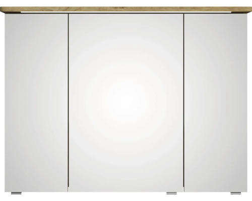 Armoire de toilette à miroir avec trois portes et étagère