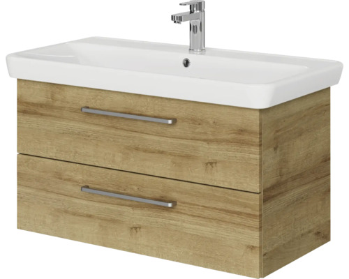 Meuble sous-vasque avec deux tiroirs et lavabo