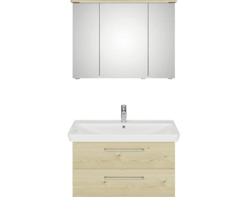 Waschtischkombination mit Spiegelschrank im Badezimmer