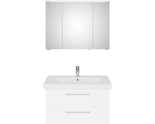 Waschtisch mit zwei Schubladen und Spiegelschrank