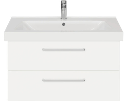 Waschtischunterschrank mit zwei Schubladen und Aufsatzwaschbecken