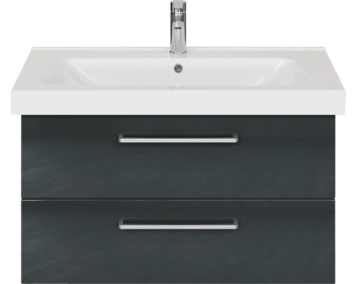 Meuble sous-lavabo avec deux tiroirs et vasque à poser