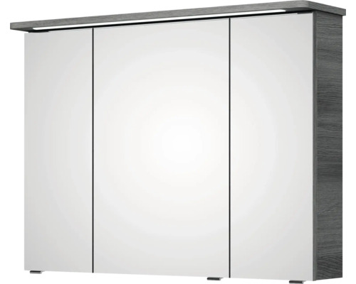 Armoire de toilette à miroir avec trois portes et éclairage