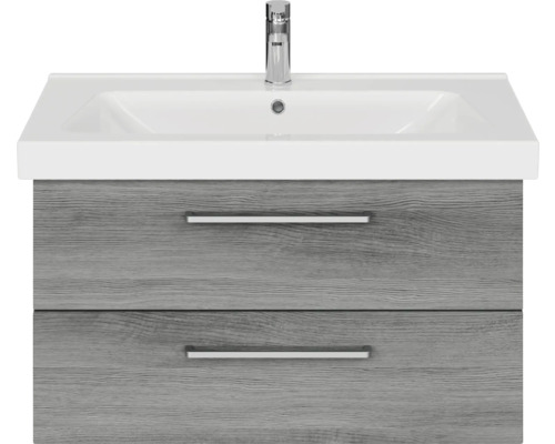 Meuble sous-vasque avec deux tiroirs et vasque à poser