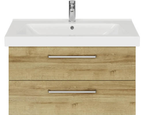 Meuble sous-vasque avec deux tiroirs et vasque à poser