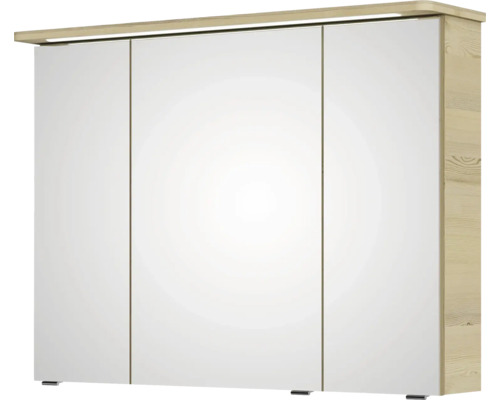 Armoire de toilette à miroir avec trois portes et éclairage