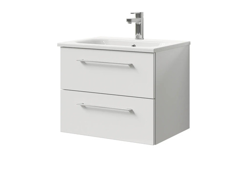Waschtischunterschrank mit zwei Schubladen und Aufsatzwaschbecken