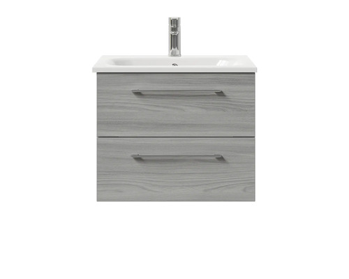 Meuble sous-lavabo avec deux tiroirs et lavabo à poser