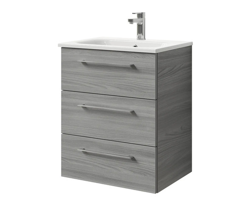 Meuble sous-lavabo avec trois tiroirs et lavabo