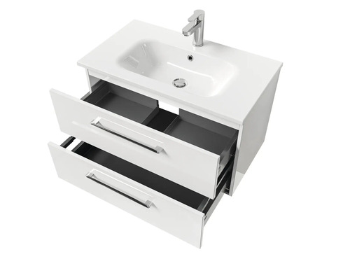 Waschtisch mit zwei Schubladen, Waschbecken und Armatur