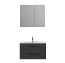 Meuble-lavabo avec meuble bas et armoire de toilette pour salle de bains