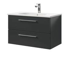 Meuble sous-lavabo avec deux tiroirs, lavabo et robinetterie
