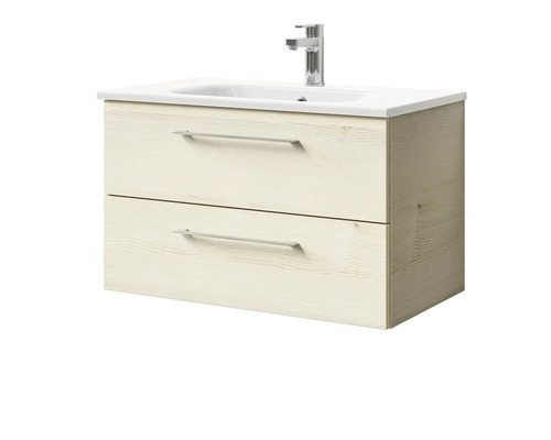 Waschtischunterschrank mit zwei Schubladen, Waschbecken und Armatur
