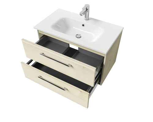 Waschtischunterschrank mit zwei Schubladen und Waschbecken