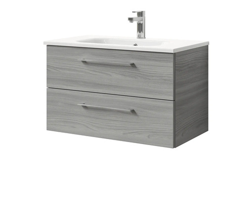 Waschtischunterschrank mit zwei Schubladen, Waschtisch und Armatur