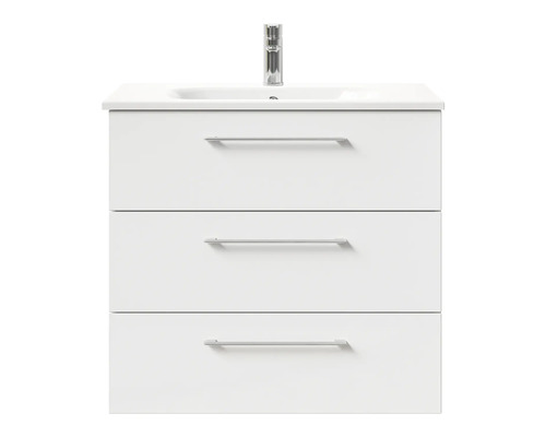 Waschbeckenunterschrank mit drei Schubladen und Armatur