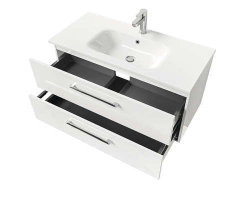 Meuble sous-vasque avec deux tiroirs et lavabo