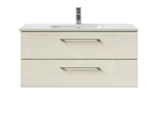 Waschtischunterschrank mit zwei Schubladen, Waschtisch und Armatur