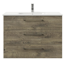 Meuble sous-lavabo avec trois tiroirs et robinetterie