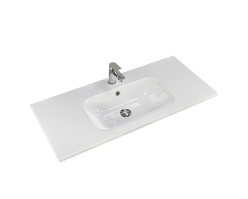 Vasque avec robinet et cuve rectangulaire