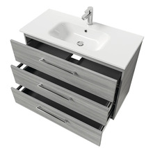 Meuble-lavabo avec trois tiroirs et un lavabo