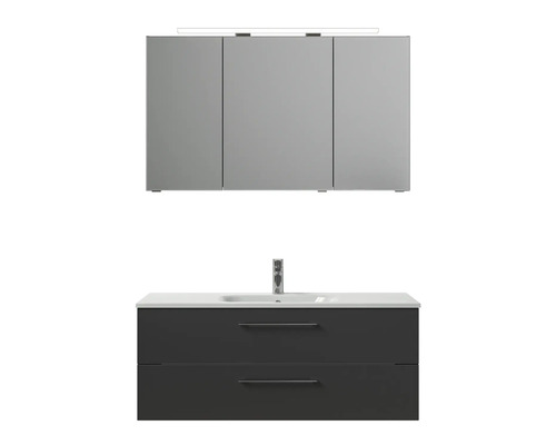 Ensemble de meubles de salle de bains avec armoire de toilette et meuble sous-vasque