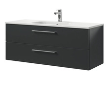 Meuble sous-lavabo avec deux tiroirs, lavabo et robinetterie