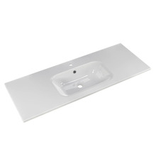 Vasque en céramique de forme rectangulaire avec cuve