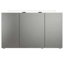 Armoire de toilette à miroir avec trois portes et éclairage