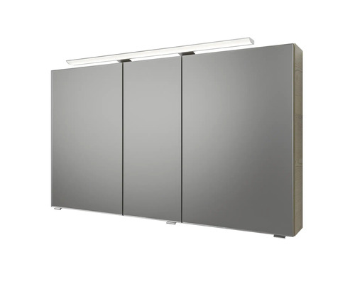 Armoire de toilette à trois portes et éclairage