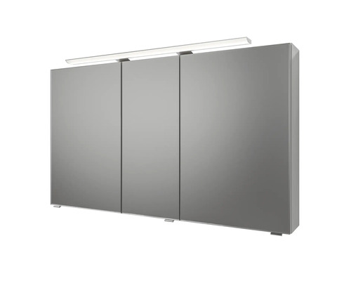Armoire de toilette à trois portes avec éclairage pour la salle de bain
