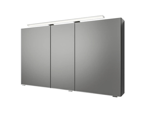 Armoire de toilette avec trois portes et éclairage pour la salle de bain