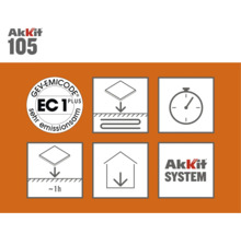 Résine pour fissures Akkit 105 bicomposant avec 20 agrafes pour chape 600 ml-thumb-3