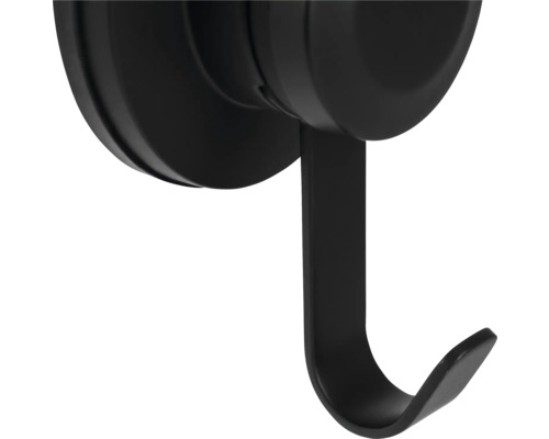 Crochet à serviette noir pour salle de bain